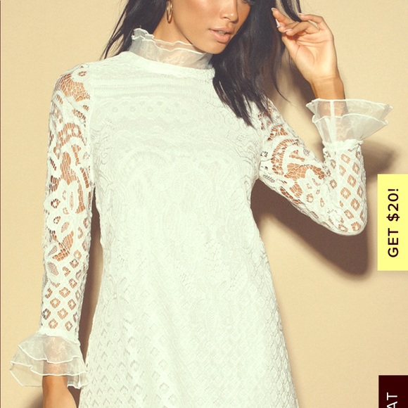 lulus white long sleeve dress